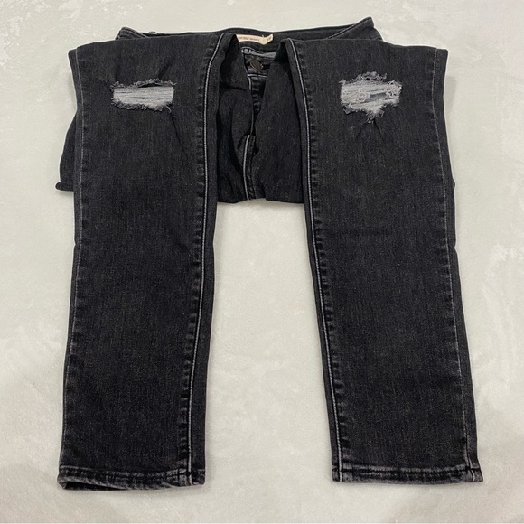 LEVI’S Women’s 721 High Rise Skinny Jeans - distressed black, size W29 L28 - Picture 4 of 12